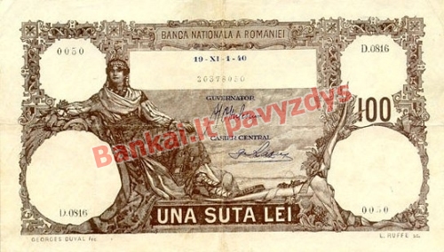 100 Lėjų banknoto priekinė pusė