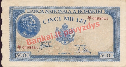 5000 Lėjų banknoto priekinė pusė
