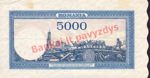 5000 Lėjų banknoto galinė pusė