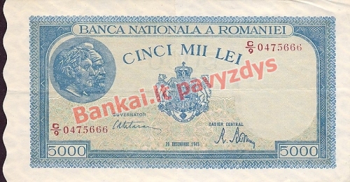 5000 Lėjų banknoto priekinė pusė