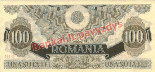100 Lėjų banknoto galinė pusė