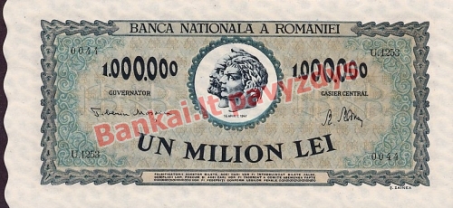 1000000 Lėjų banknoto priekinė pusė