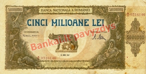 5000000 Lėjų banknoto priekinė pusė