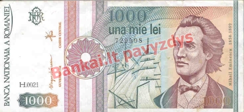 1000 Lėjų banknoto priekinė pusė