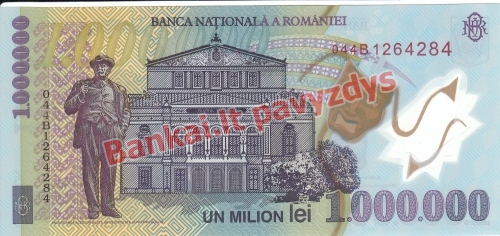1000000 banknoto galinė pusė