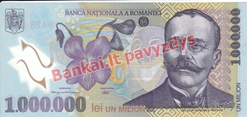 1000000 banknoto priekinė pusė