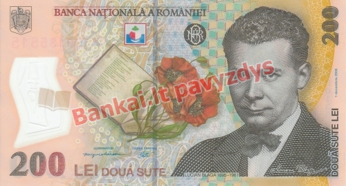 200 Lėjų banknoto priekinė pusė