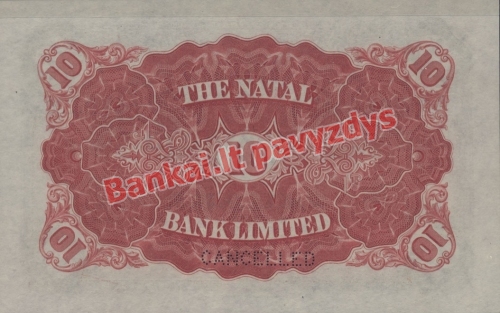 10 Svarų banknoto galinė pusė