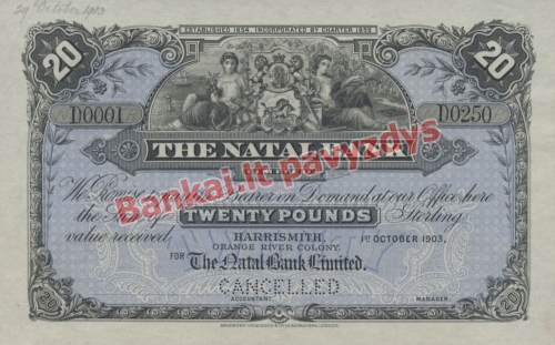 20 Svarų banknoto priekinė pusė