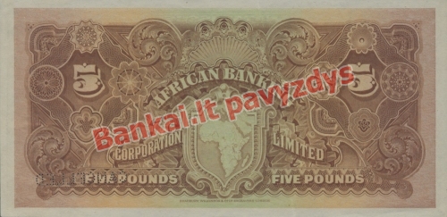 5 Svarų banknoto galinė pusė