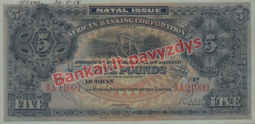 5 Svarų banknoto priekinė pusė