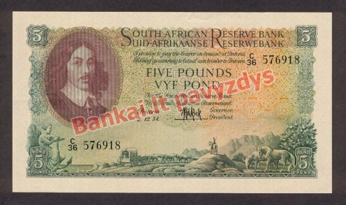 5 Svarų banknoto priekinė pusė
