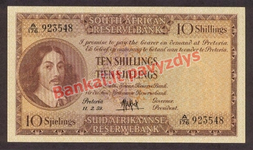 10 Šilingų banknoto priekinė pusė