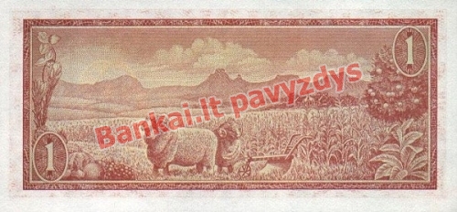 1 Rando banknoto galinė pusė