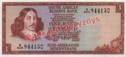 1 Rando banknoto priekinė pusė