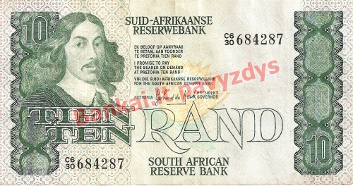 10 Randų banknoto priekinė pusė