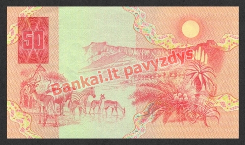 50 Randų banknoto galinė pusė