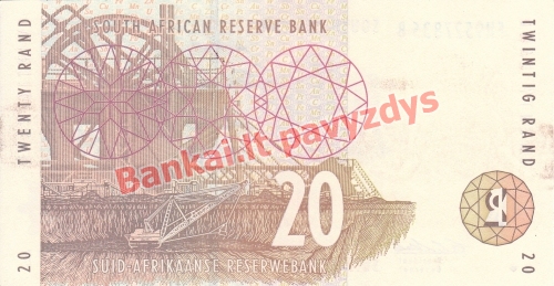 20 Randų banknoto galinė pusė