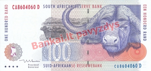 100 Randų banknoto priekinė pusė