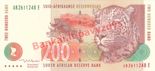 200 Randų banknoto priekinė pusė