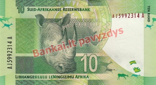 10 Randų banknoto galinė pusė