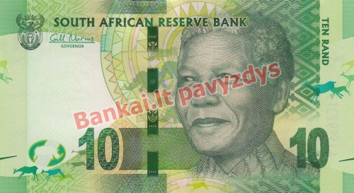 10 Randų banknoto priekinė pusė