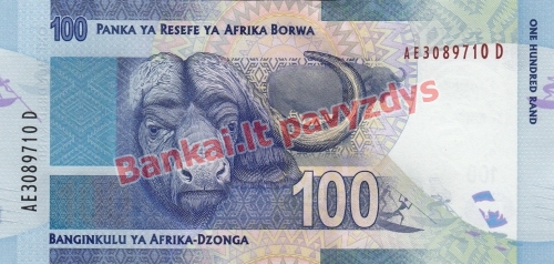 100 Randų banknoto galinė pusė