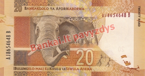 20 Randų banknoto galinė pusė