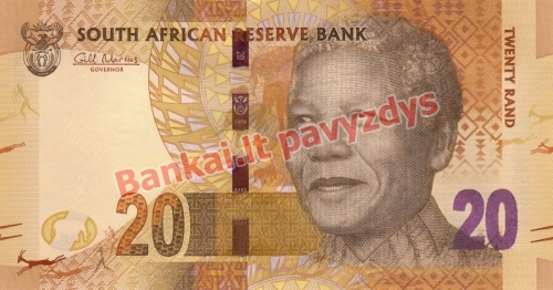 20 Randų banknoto priekinė pusė