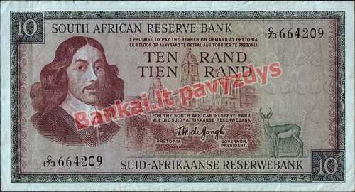 10 Randų banknoto priekinė pusė