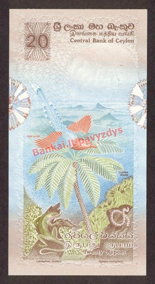 20 Rupijų banknoto priekinė pusė