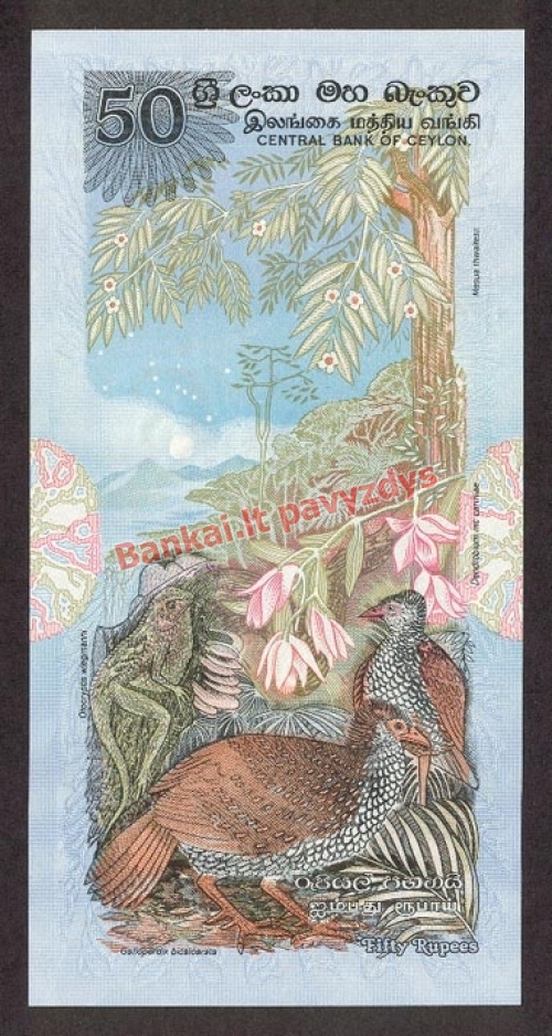 50 Rupijų banknoto galinė pusė