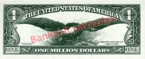 1000000 Dolerių banknoto galinė pusė