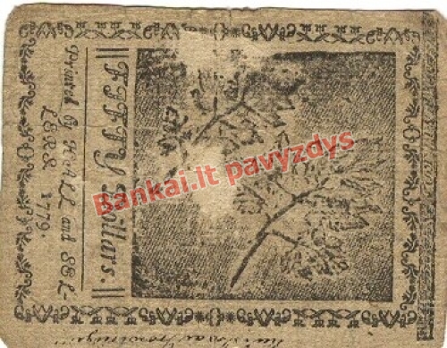 50 Dolerių banknoto galinė pusė
