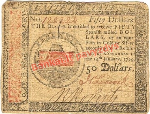 50 Dolerių banknoto priekinė pusė