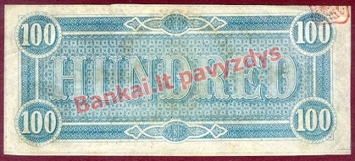 100 Dolerių banknoto galinė pusė