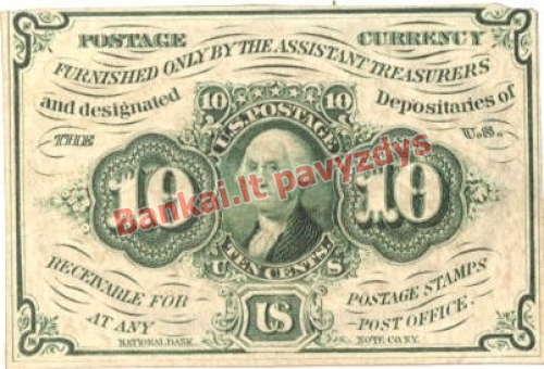 10 Centų banknoto priekinė pusė
