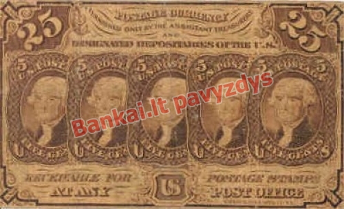 25 Centų banknoto priekinė pusė