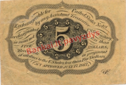 5 Centų banknoto galinė pusė