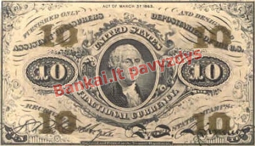 10 Centų banknoto priekinė pusė