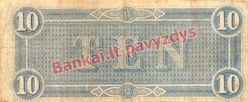 10 Dolerių banknoto galinė pusė