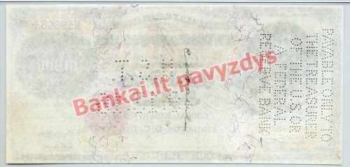 10000 Dolerių banknoto galinė pusė