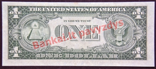 1 Dolerio banknoto galinė pusė