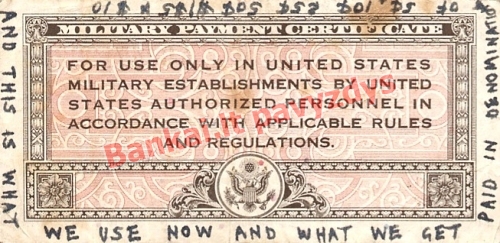 10 Centų banknoto galinė pusė