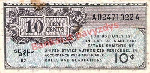 10 Centų banknoto priekinė pusė