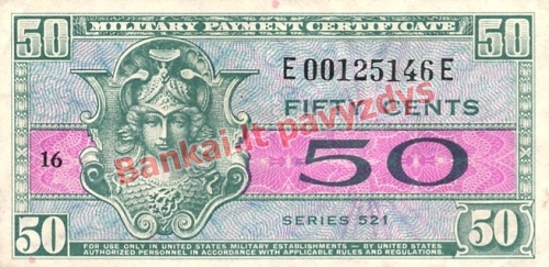 50 Centų banknoto priekinė pusė