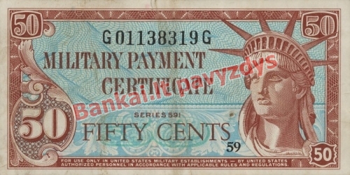 50 Centų banknoto priekinė pusė