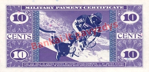 10 Centų banknoto galinė pusė