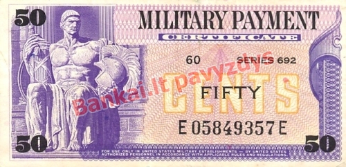 50 Centų banknoto priekinė pusė