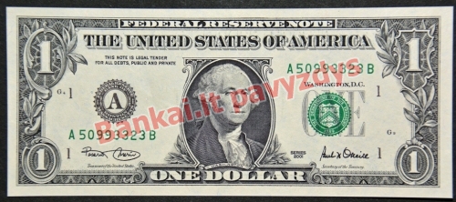 1 Dolerio banknoto priekinė pusė